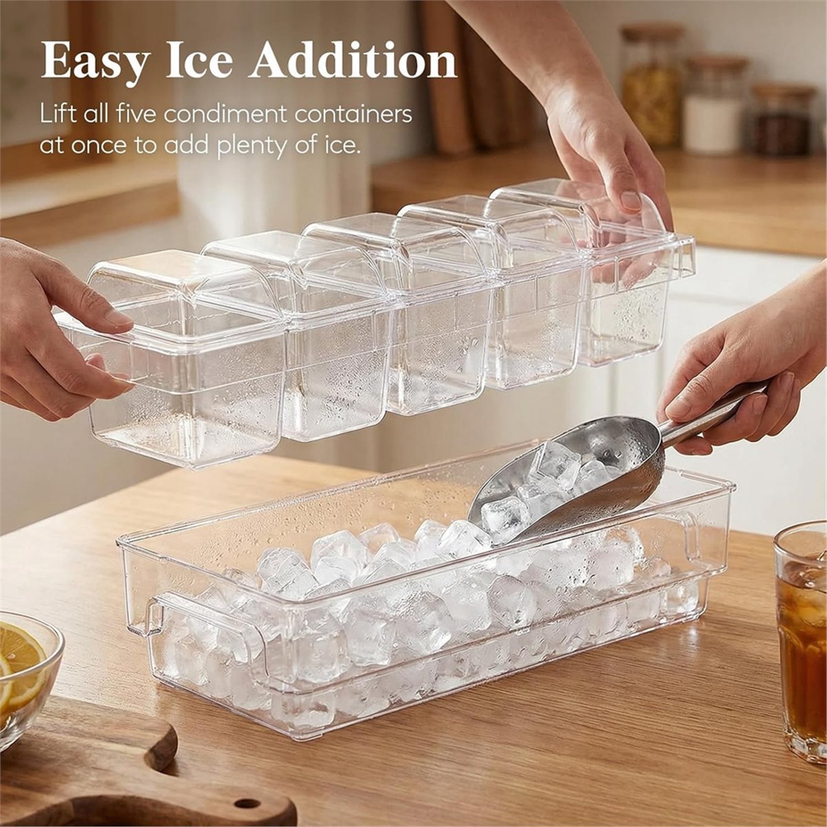 Garnish Tray Set - Chilled Condiment Containers,Taco Bar Serving Set
