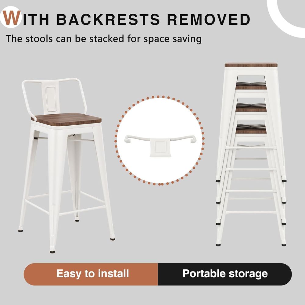 26 Inch Bar Stools Set o 4 Ind - огляд і ціна Home Bar Stools