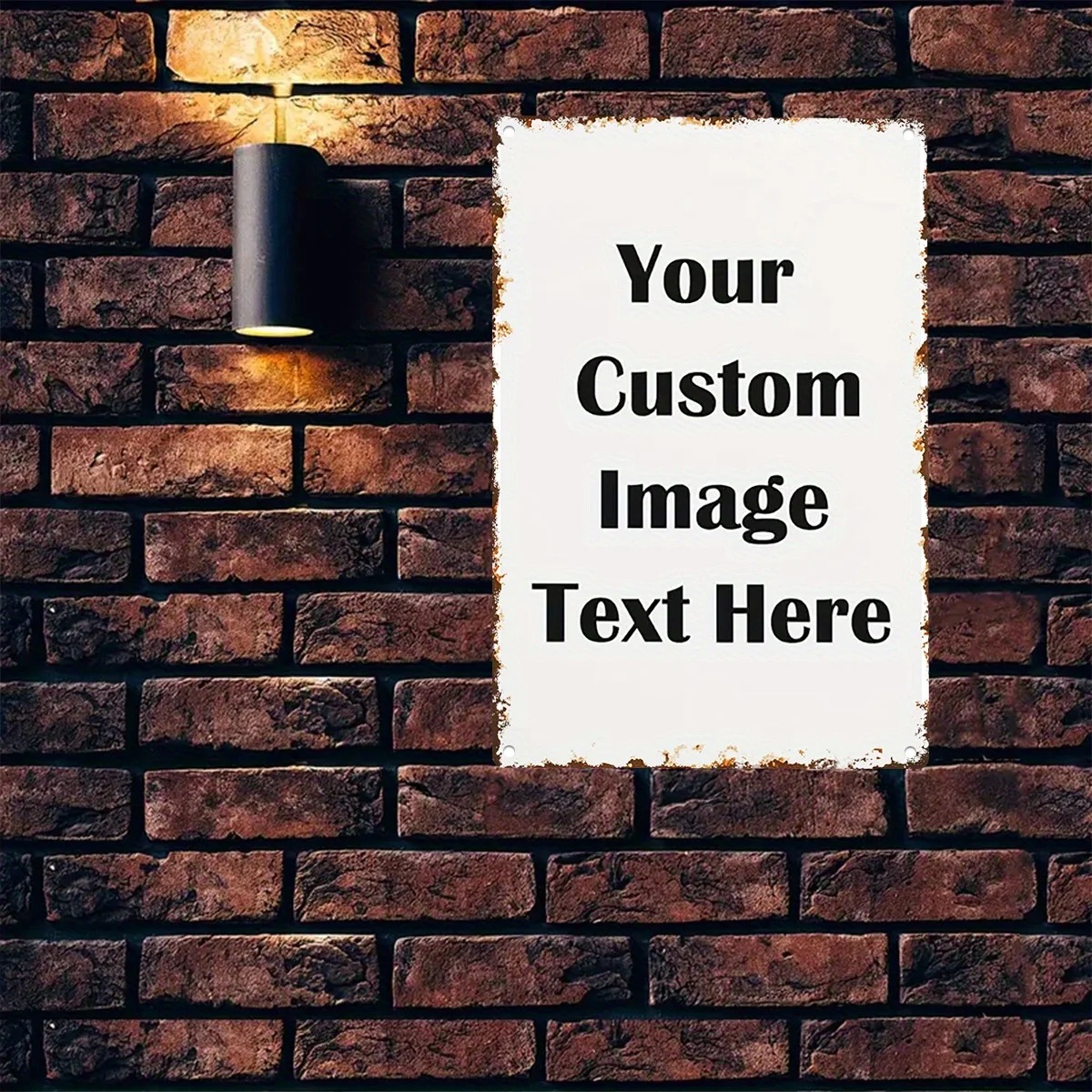 Custom Photo & Text Tin Sign - - огляд і ціна Home Bar Signs