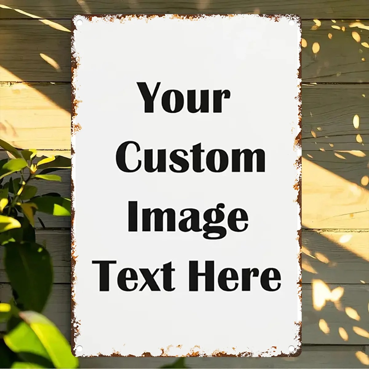 Custom Photo & Text Tin Sign - - огляд і ціна Home Bar Signs
