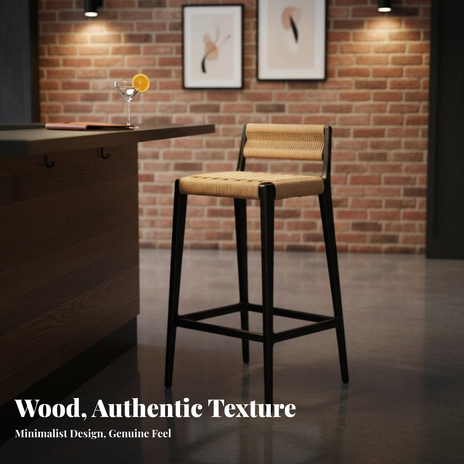 Rope Weave High Stool sturdy W - огляд і ціна Home Bar Stools