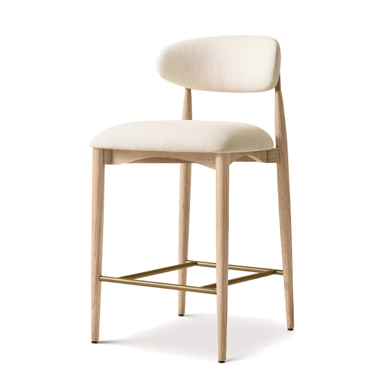 New Style Nordic Fabric Wood C - огляд і ціна Home Bar Stools