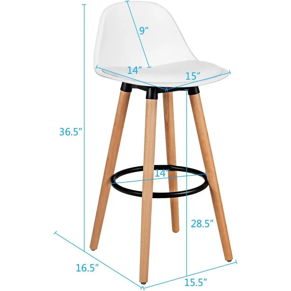 Set of 4 Bar Stools with PU Le - огляд і ціна Home Bar Stools