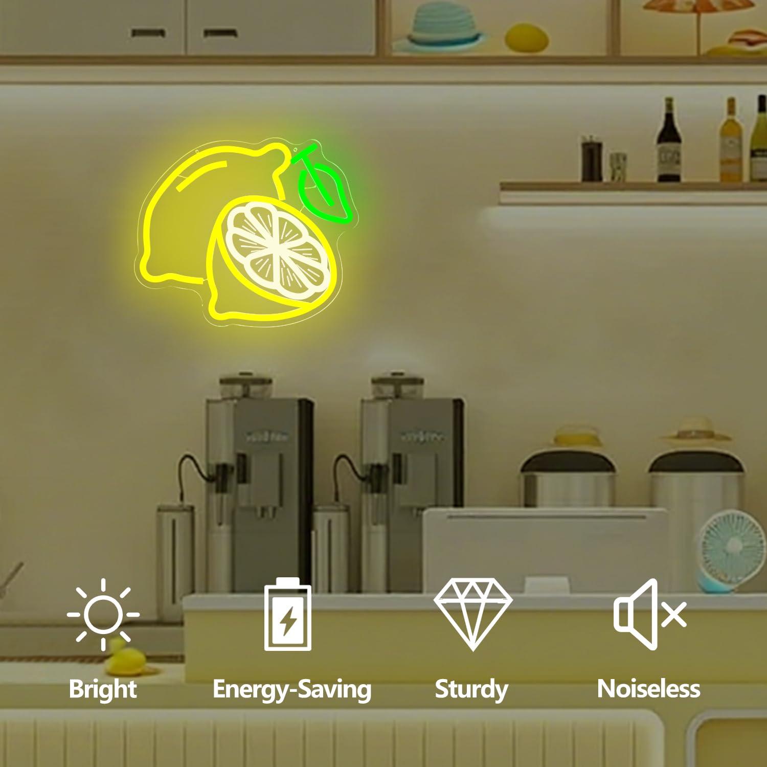 Lemon Neon Sign Dimmable LED L - огляд і ціна Home Bar Signs
