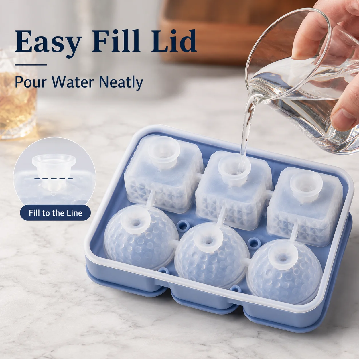 Silicone Whiskey Ice Cube Tray - огляд і ціна Ice Mold Sphere