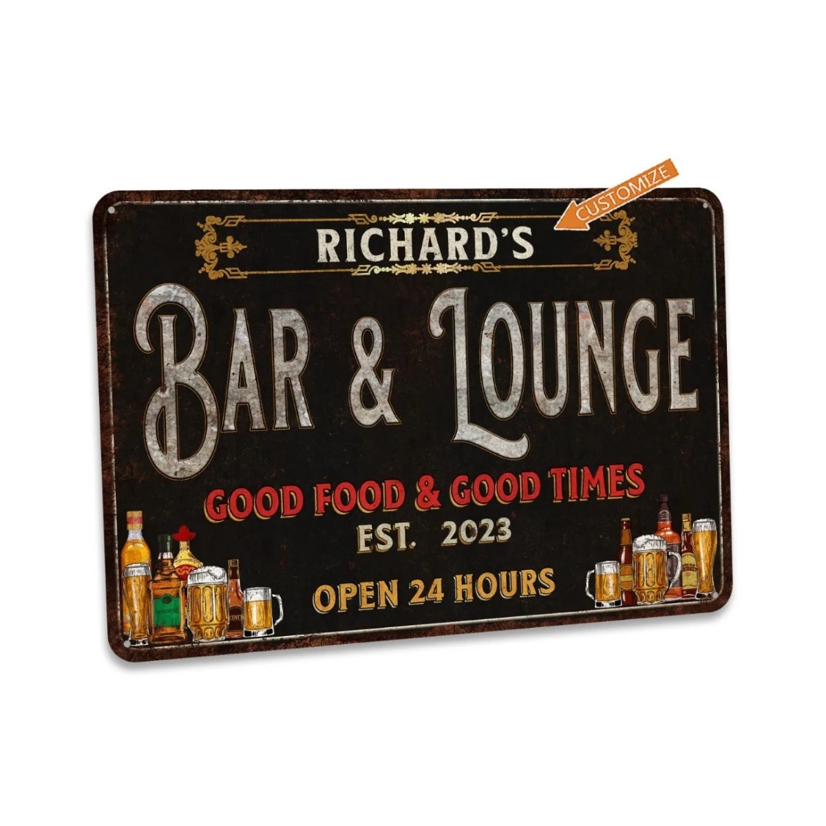 Custom Bar & Lounge Sign Bar a - огляд і ціна Home Bar Signs