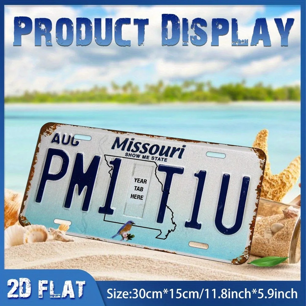 2D Flat Retro Missouri Blue Bi - огляд і ціна Home Bar Signs