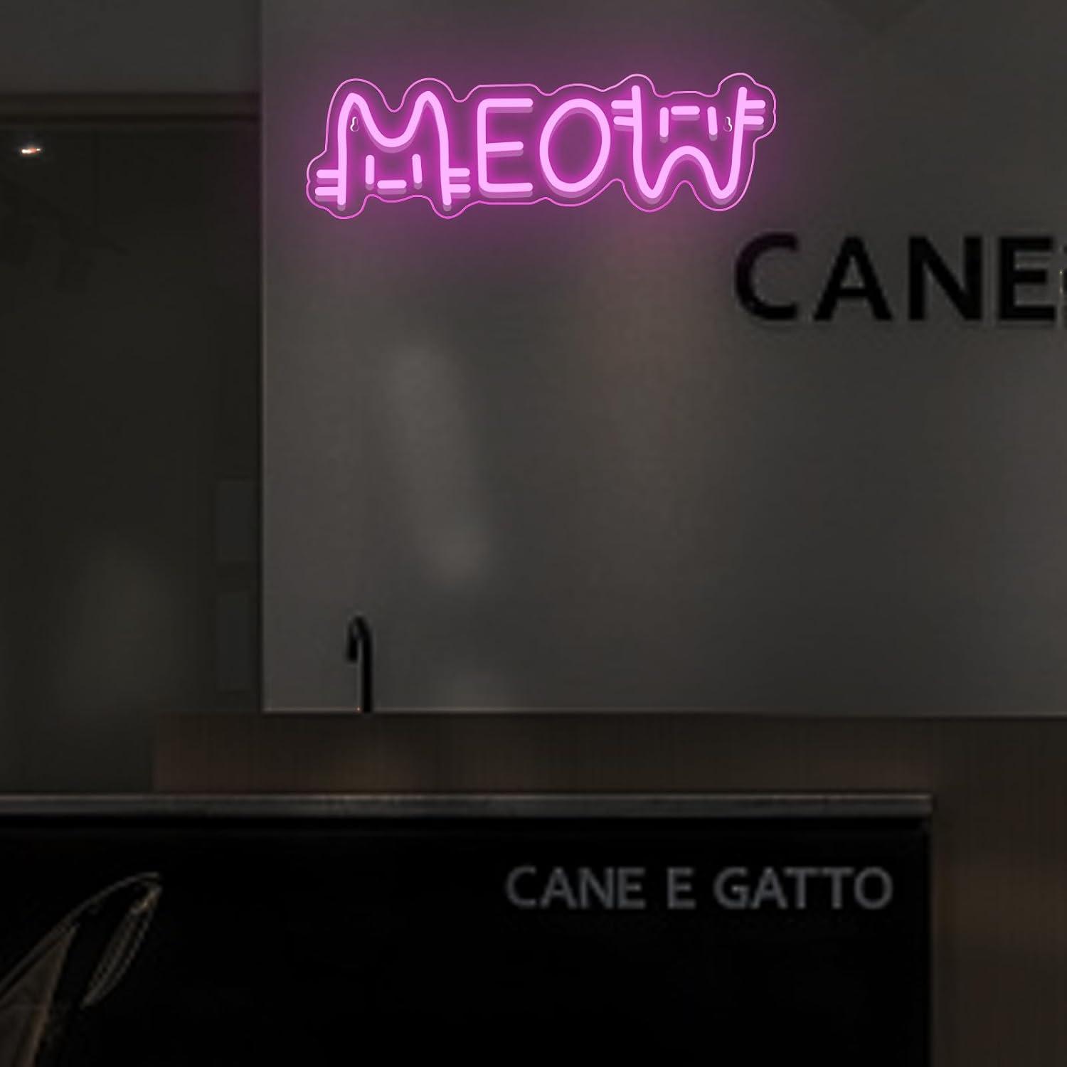 Meow Neon Sign Cat USB Powered - огляд і ціна Home Bar Signs