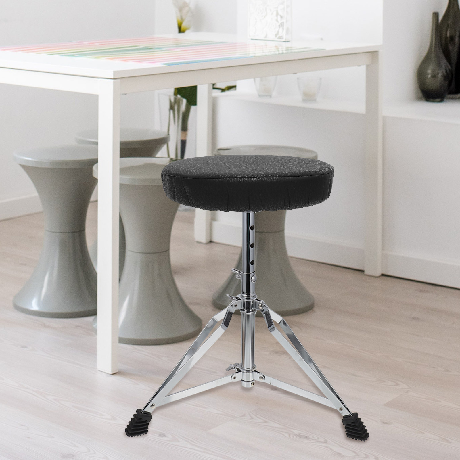 Elastic Thick Black Round Stoo - огляд і ціна Home Bar Stools