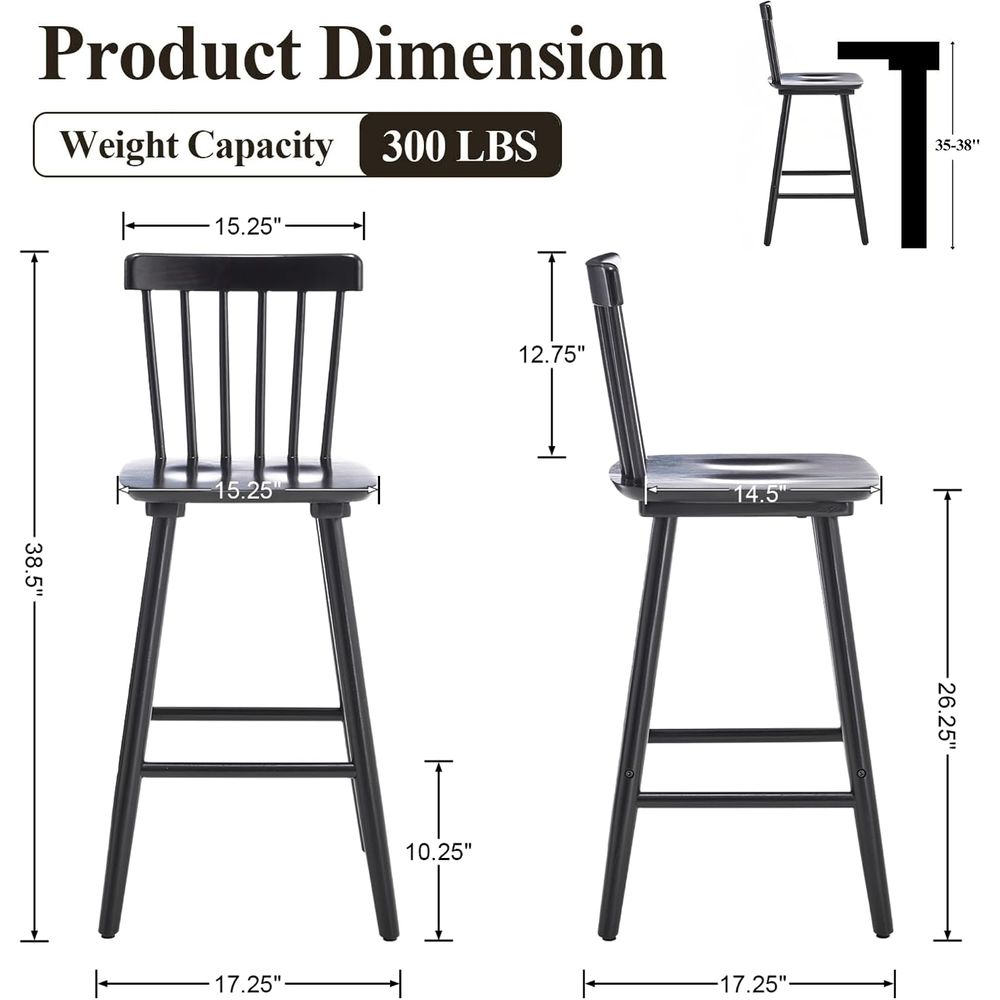 Set of 4, 26 Counter Height Wo - огляд і ціна Home Bar Stools